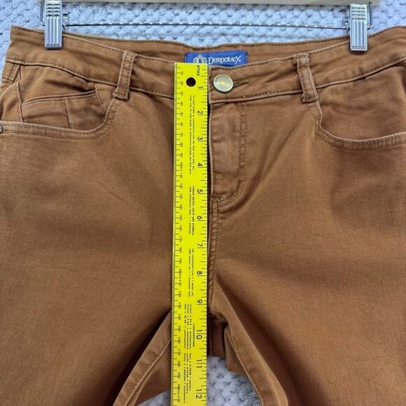 Democracy Jeans Womens 6 Brown Flex-ellent Mid Rise Straight Leg Festival Rodeo - Picture 12 of 16